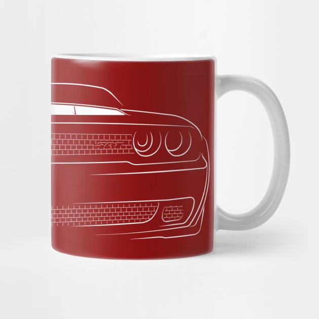 Dodge Challenger SRT Demon - front stencil, white by mal_photography